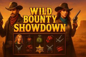 Wild Bounty Showdown com tema faroeste e personagens armados