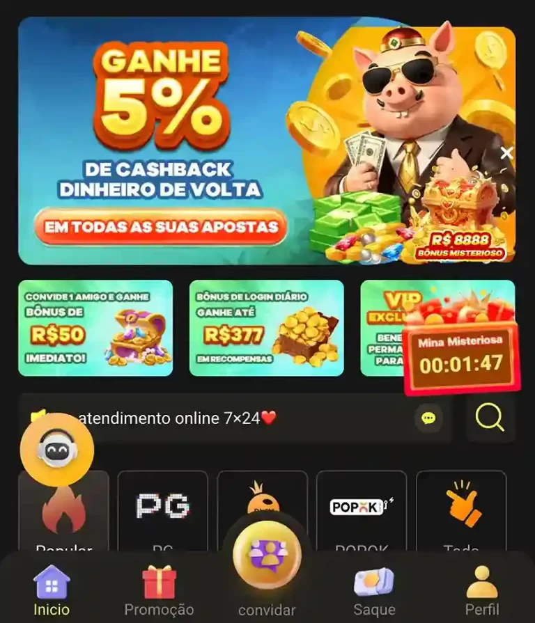 Aplicativo móvel do 76PP para jogar no celular